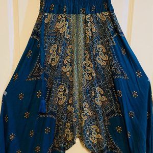 Blue and Gold Bohemian (Boho) Skirt